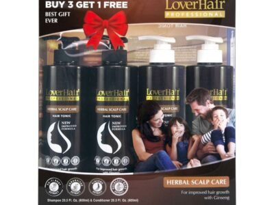 Pack of 4 -LoverHair Professional Herbal Scalp Care Shampoo & Conditioner -600ml