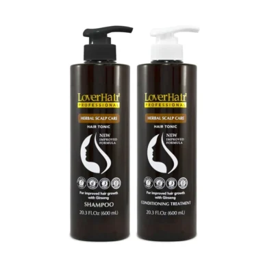 LoverHair Professional Herbal Scalp Care Shampoo & Conditioner -600ml - loverhair.com.au LoverHair Professional Herbal Scalp Care Shampoo & Conditioner -600ml
